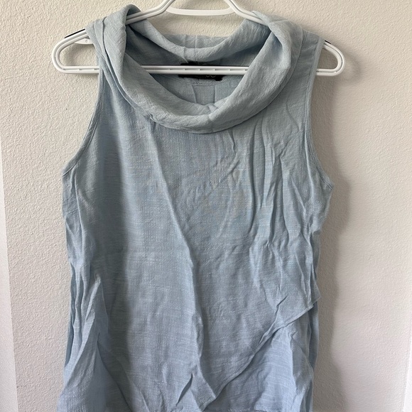 Gaya Light Blue Sleeveless Cowl Neck Top - Picture 1 of 5